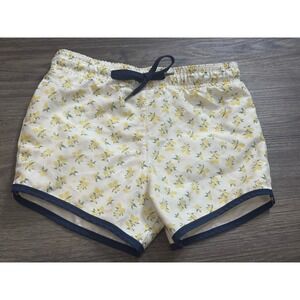 Minnow Swim Boys Boardie Trunks 5/6 Yellow Lemons Shorts Coastal Preppy Beach